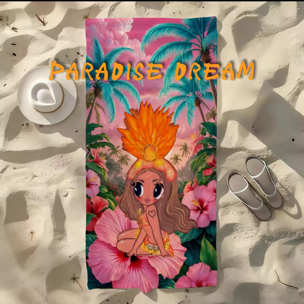 Fan-Inspired Tropicoqueta collection Themed Beach Towel